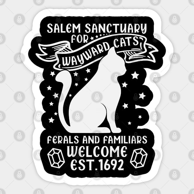 Salem Cat Sanctuary - Halloween cat Sticker by Rascality 13